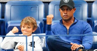 Tiger Woods och sonen Charlie