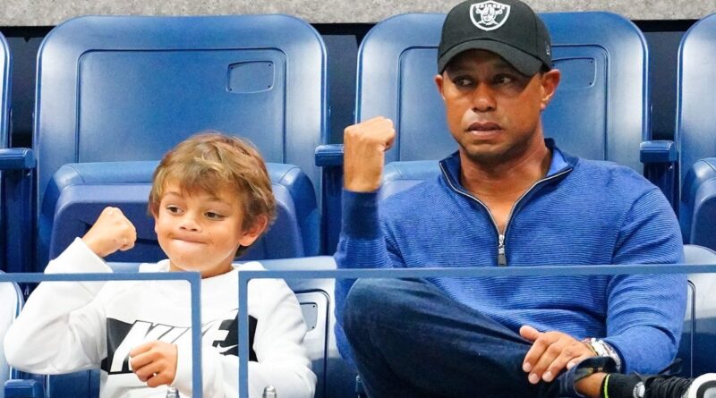 Tiger Woods och sonen Charlie