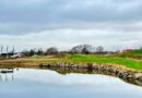 Hål sex på Halmstad Golfarenas vinterbana "in reverse".